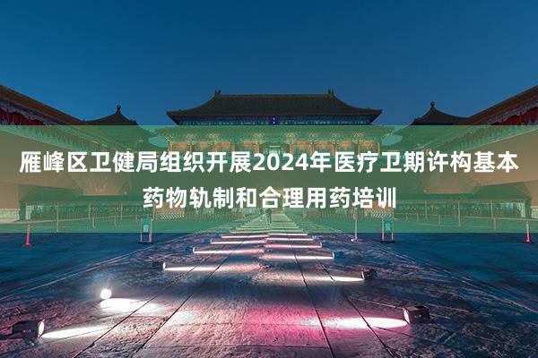 雁峰区卫健局组织开展2024年医疗卫期许构基本药物轨制和合理用药培训